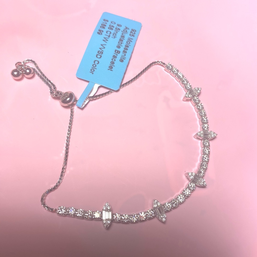 925 Moissanite Adjustable Bracelet 💎 - Picture 2 of 6